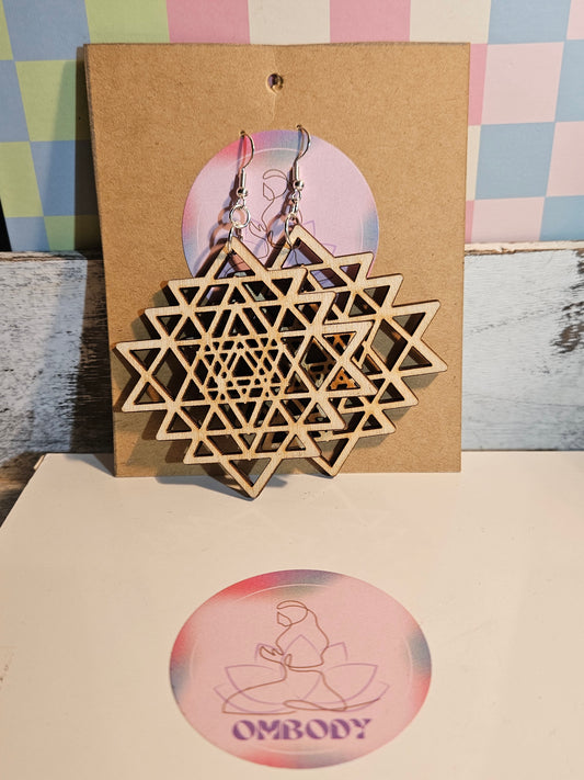 Sacred Geometry Tetrahedron Earrings